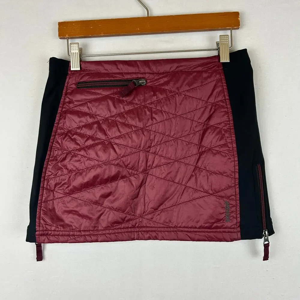 Skhoop Kari Mini Ruby Red Puffer Skirt Side Skirt Women's Size XS